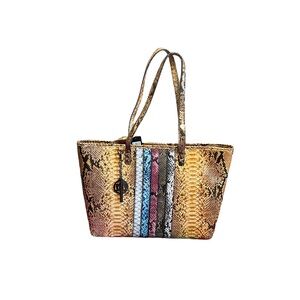 Badgley Mischka Large Snake Skin Tote